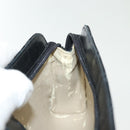 CHANEL Bicolore Pouch Satin Black CC Auth bs28678-11