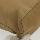 PRADA Tote Bag Nylon Beige Silver Auth bs28686-9