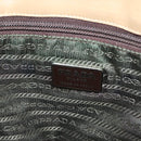 PRADA Tote Bag Nylon Beige Silver Auth bs28686-18