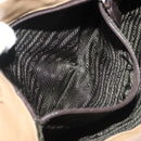 PRADA Tote Bag Nylon Beige Silver Auth bs28686-11