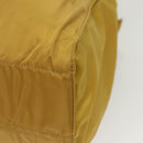 PRADA Tote Bag nylon metal Yellow Gold Auth bs28687-14