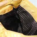 PRADA Tote Bag nylon metal Yellow Gold Auth bs28687-22