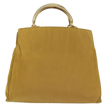PRADA Tote Bag nylon metal Yellow Gold Auth bs28687 - 0