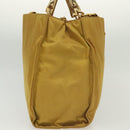 PRADA Tote Bag nylon metal Yellow Gold Auth bs28687-5