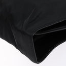 PRADA Shoulder Bag Nylon Enamel Black Silver Auth bs28691-9