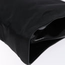 PRADA Shoulder Bag Nylon Enamel Black Silver Auth bs28691-15