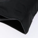 PRADA Shoulder Bag Nylon Enamel Black Silver Auth bs28691-16