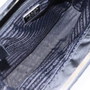 PRADA Shoulder Bag Nylon Enamel Black Silver Auth bs28691-11