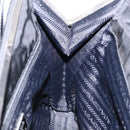 PRADA Shoulder Bag Nylon Enamel Black Silver Auth bs28691-19