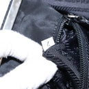 PRADA Shoulder Bag Nylon Enamel Black Silver Auth bs28691-12
