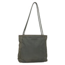 PRADA Tote Bag Nylon Khaki Silver Auth bs28692-1