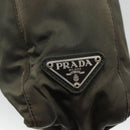 PRADA Tote Bag Nylon Khaki Silver Auth bs28692-14