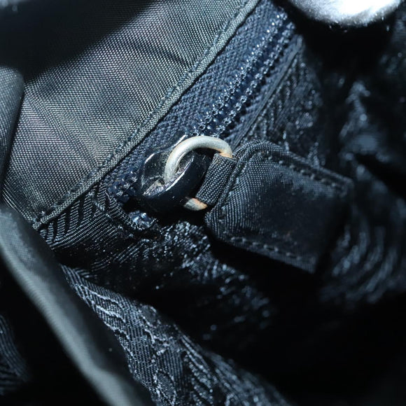 PRADA Tote Bag Nylon Khaki Silver Auth bs28692
