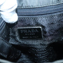 PRADA Tote Bag Nylon Khaki Silver Auth bs28692-16