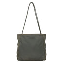 PRADA Tote Bag Nylon Khaki Silver Auth bs28692-2