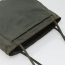 PRADA Tote Bag Nylon Khaki Silver Auth bs28692-6
