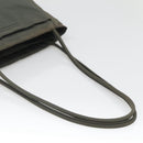 PRADA Tote Bag Nylon Khaki Silver Auth bs28692-7