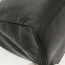 PRADA Hand Bag Leather Navy Silver Auth bs28695-16