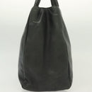 PRADA Hand Bag Leather Navy Silver Auth bs28695-4