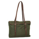 PRADA Tote Bag nylon metal Yellow Gold Auth bs28696-1