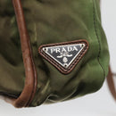 PRADA Tote Bag nylon metal Yellow Gold Auth bs28696-14