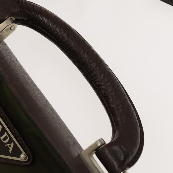 PRADA Garment Cover Nylon Khaki Silver Auth bs28697