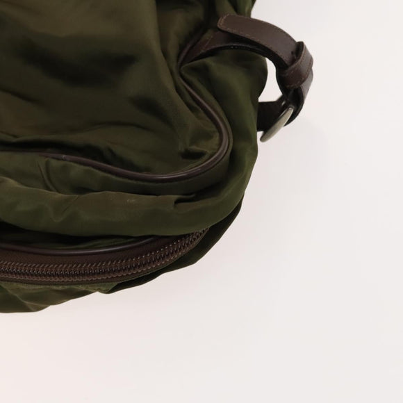 PRADA Garment Cover Nylon Khaki Silver Auth bs28697