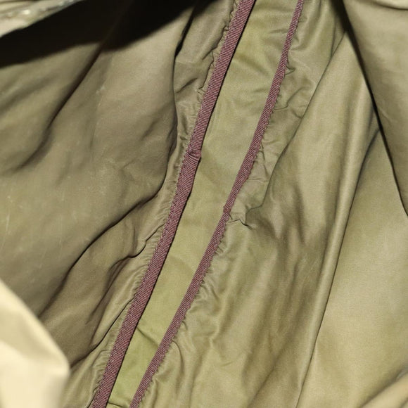 PRADA Garment Cover Nylon Khaki Silver Auth bs28697