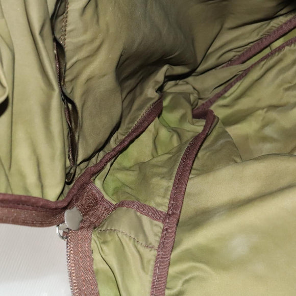 PRADA Garment Cover Nylon Khaki Silver Auth bs28697