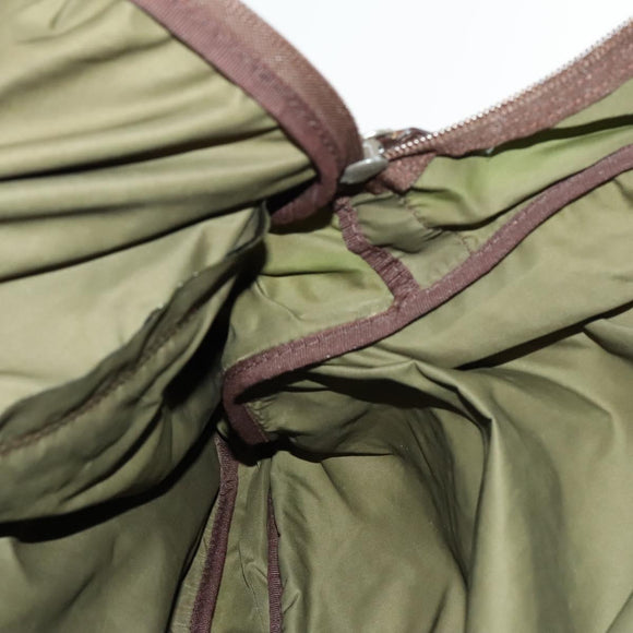 PRADA Garment Cover Nylon Khaki Silver Auth bs28697