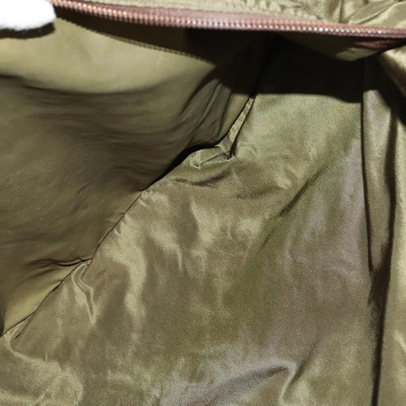 PRADA Garment Cover Nylon Khaki Silver Auth bs28697