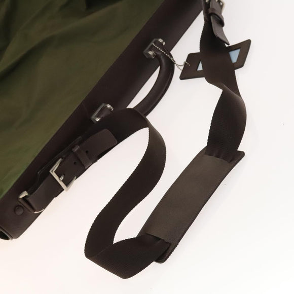 PRADA Garment Cover Nylon Khaki Silver Auth bs28697