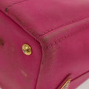 PRADA Canapa PM Hand Bag Canvas Pink Gold Auth bs28699-14