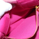 PRADA Canapa PM Hand Bag Canvas Pink Gold Auth bs28699-20