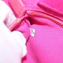 PRADA Canapa PM Hand Bag Canvas Pink Gold Auth bs28699-21