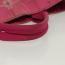 PRADA Canapa PM Hand Bag Canvas Pink Gold Auth bs28699-8