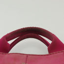 PRADA Canapa PM Hand Bag Canvas Pink Gold Auth bs28699-9