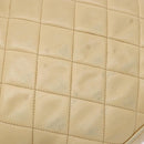 CHANEL Matelasse Chain Shoulder Bag Lamb Skin Beige Gold CC Auth bs28703-9