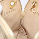 CHANEL Matelasse Chain Shoulder Bag Lamb Skin Beige Gold CC Auth bs28703-21