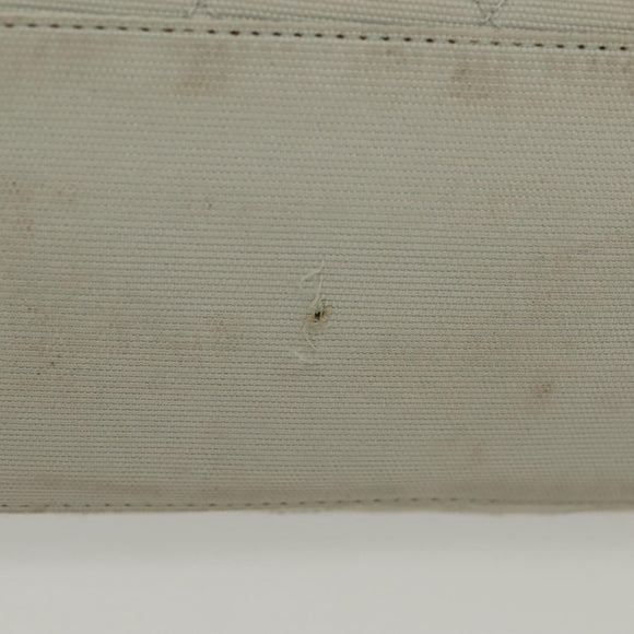 CHANEL Matelasse Sports Hand Bag Canvas Gray Silver CC Auth bs28704