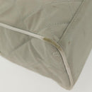 CHANEL Matelasse Sports Hand Bag Canvas Gray Silver CC Auth bs28704-14