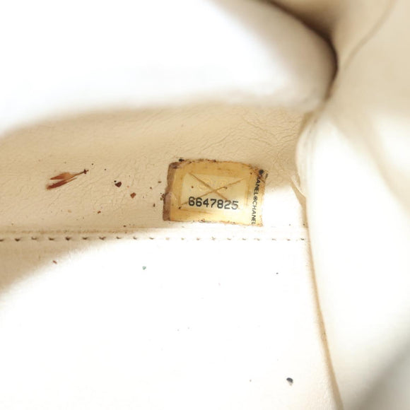 CHANEL Matelasse Sports Hand Bag Canvas Gray Silver CC Auth bs28704