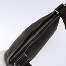 PRADA Shoulder Bag Canvas Leather Brown Silver Auth bs28705-6