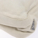 PRADA Shoulder Bag Canvas Leather Silver White Auth bs28706-16