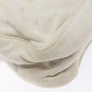 PRADA Shoulder Bag Canvas Leather Silver White Auth bs28706-17