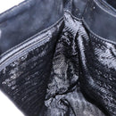 PRADA Shoulder Bag Canvas Leather Silver White Auth bs28706-21