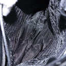 PRADA Shoulder Bag Canvas Leather Silver White Auth bs28706-24