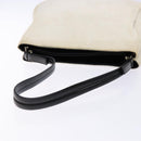 PRADA Shoulder Bag Canvas Leather Silver White Auth bs28706-7