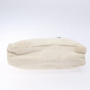 PRADA Shoulder Bag Canvas Leather Silver White Auth bs28706-5
