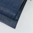 FENDI Zucca Canvas Shoulder Bag PVC Blue Silver Auth bs28711-14
